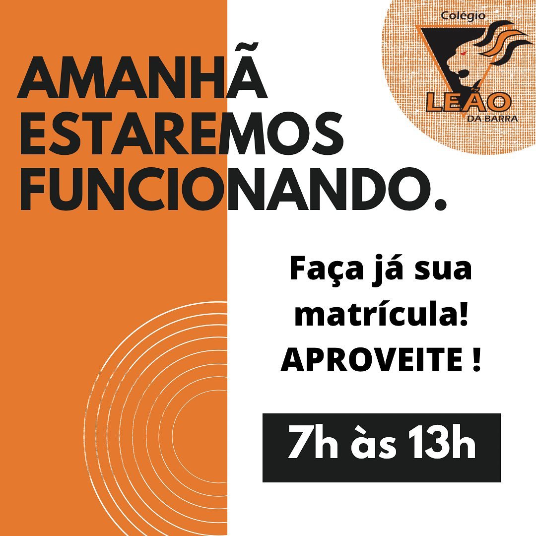 Faça a Sua Matrícula!