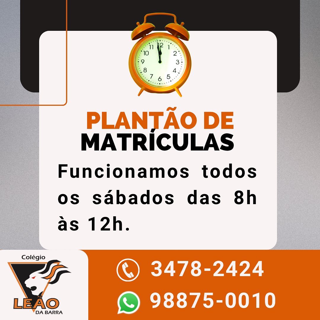 Plantão de Matrículas