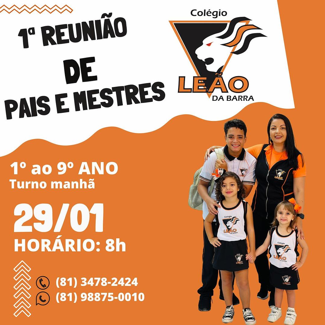 1ª Reunião de Pais e Mestres