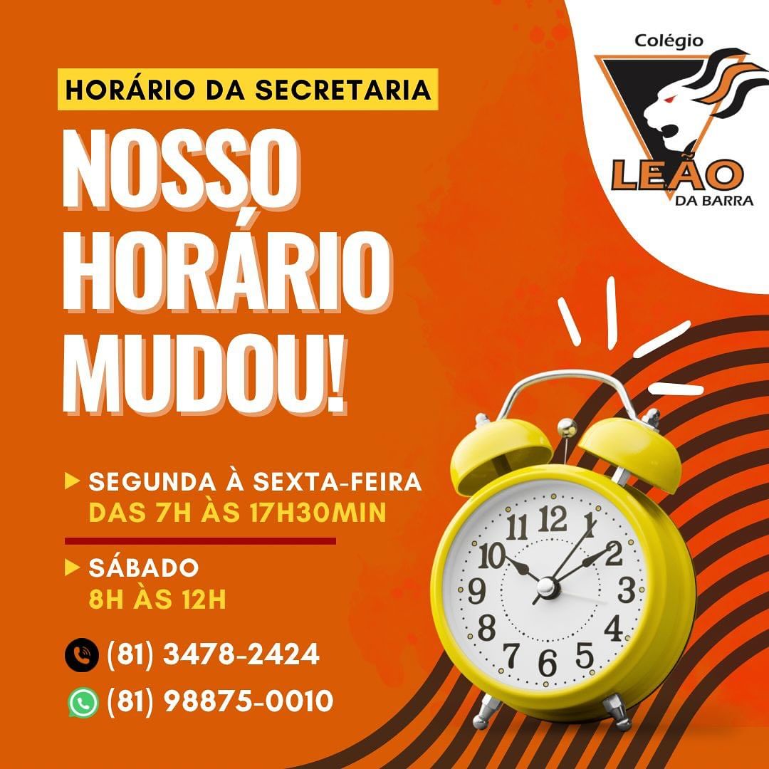 Horário da Secretaria
