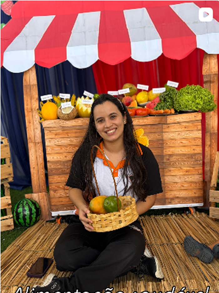Aula de Alimentação Saudável no Infantil 2!