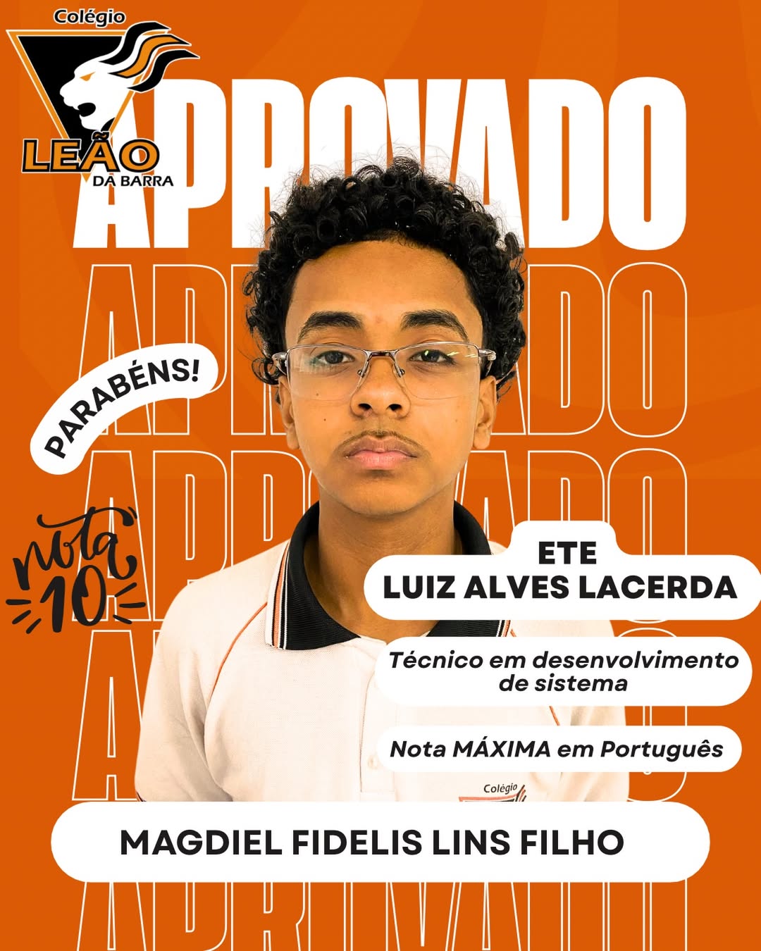 Parabéns, Magdiel!