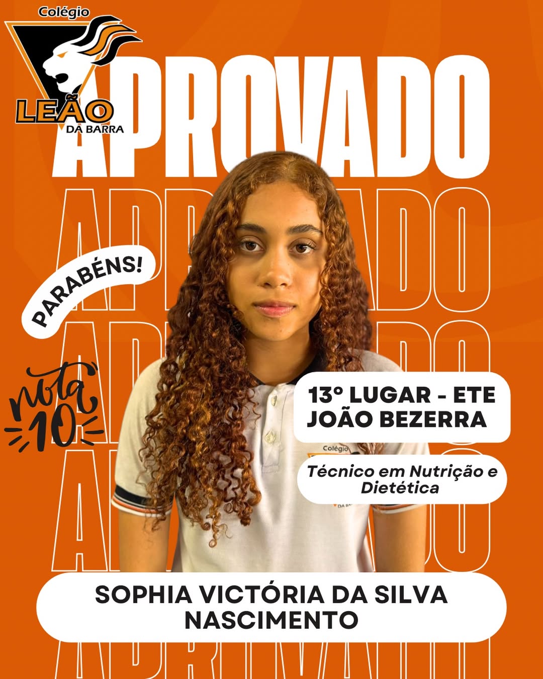 Parabéns, Sophia Victória!