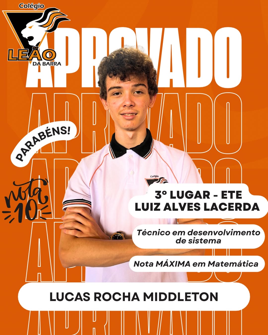Parabéns, Lucas!