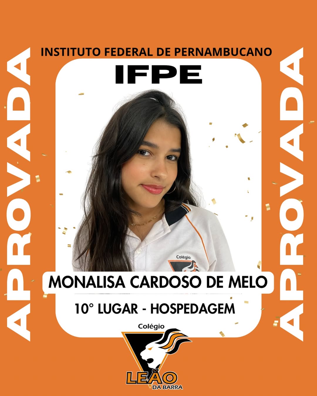 Monalisa Cardoso - Aprovado IFPE