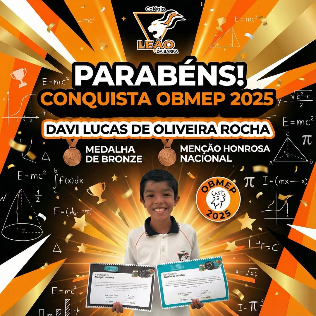 Parabéns, Davi Lucas de Oliveira Rocha!